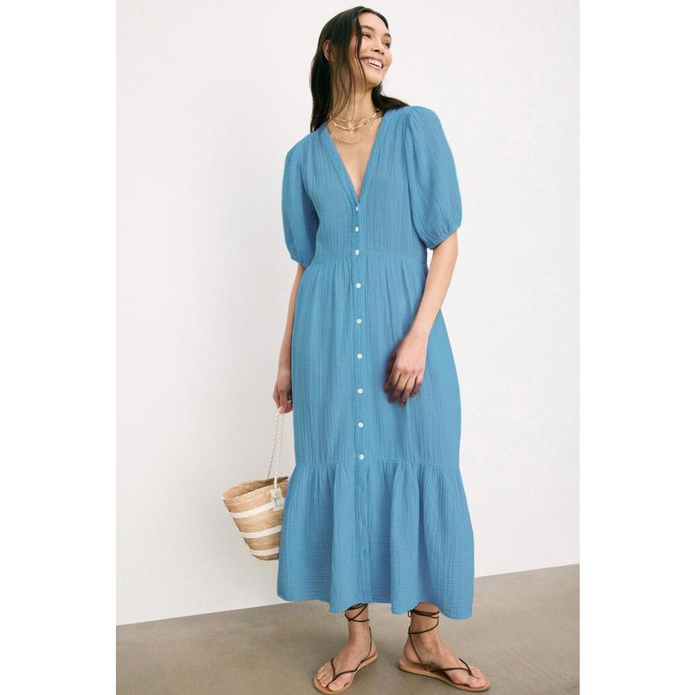 XíRENA Blue Lennox Dress Size L (With Holes)